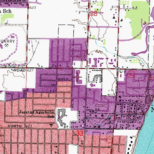 Topographic Map of Shorecrest Shopping Center, WI