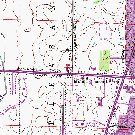 Topographic Map of Western Village Shopping Center, WI