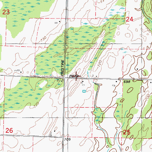 Topographic Map of Bartles School (historical), WI