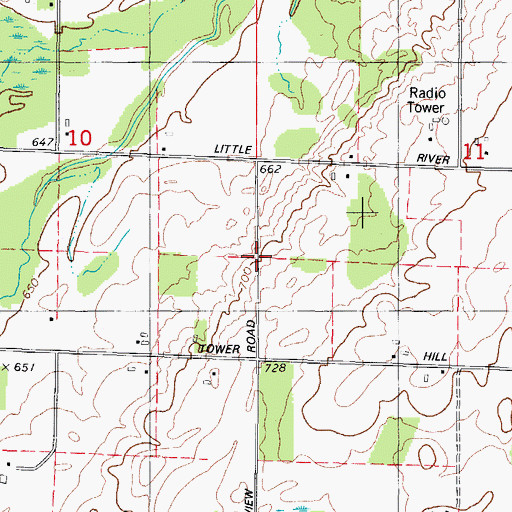 Topographic Map of Forest View School (historical), WI