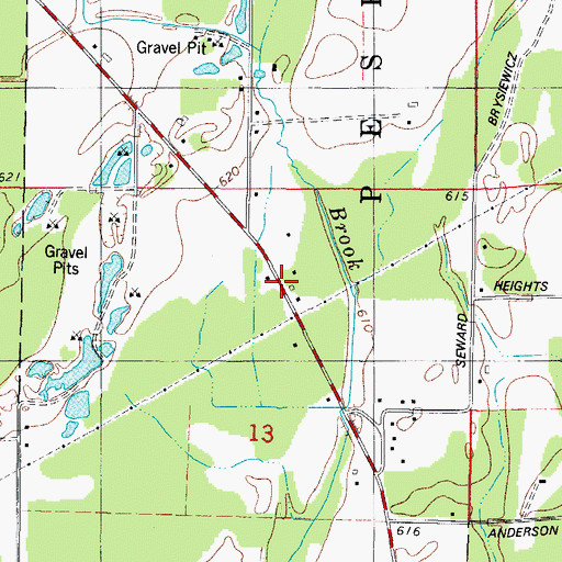 Topographic Map of Roosevelt School (historical), WI