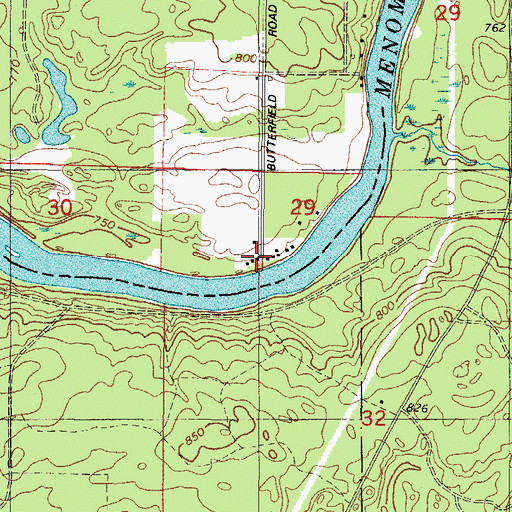 Topographic Map of White Pine Haven, WI