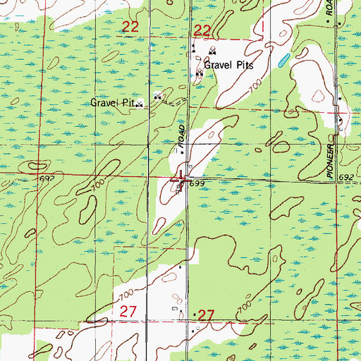 Topographic Map of Wilson School (historical), WI