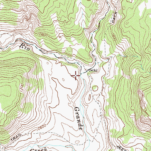 Topographic Map of Pole Creek, CO
