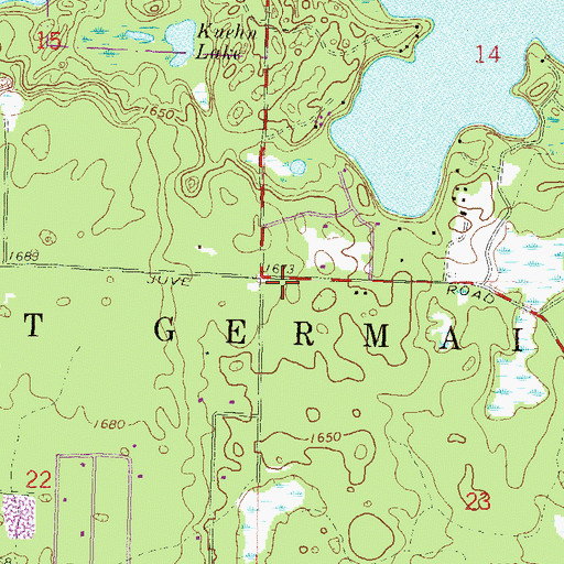 Topographic Map of Found Lake School (historical), WI