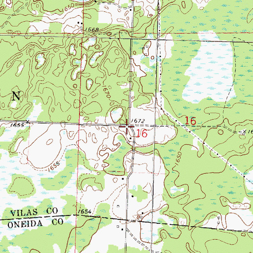 Topographic Map of Sundstien School (historical), WI