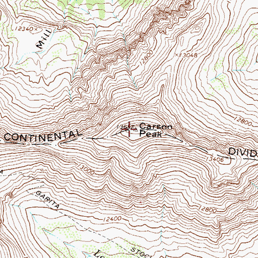Topographic Map of Carson Peak, CO
