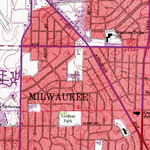 Topographic Map of Hmong American Peace Academy, WI