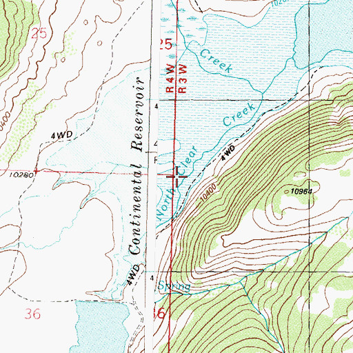 Topographic Map of Kitty Creek, CO