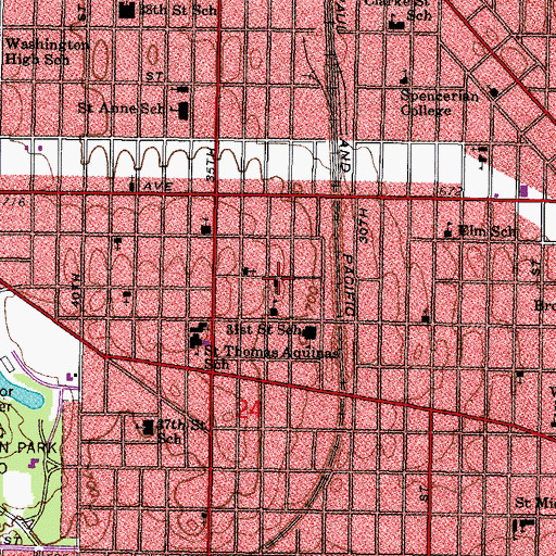 Topographic Map of Saint Marys Chapel, WI