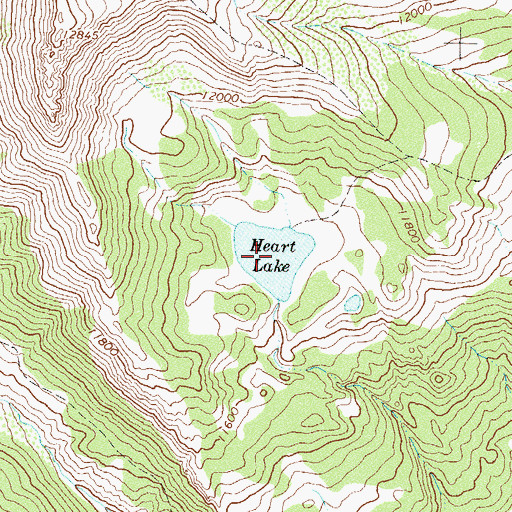 Topographic Map of Heart Lake, CO
