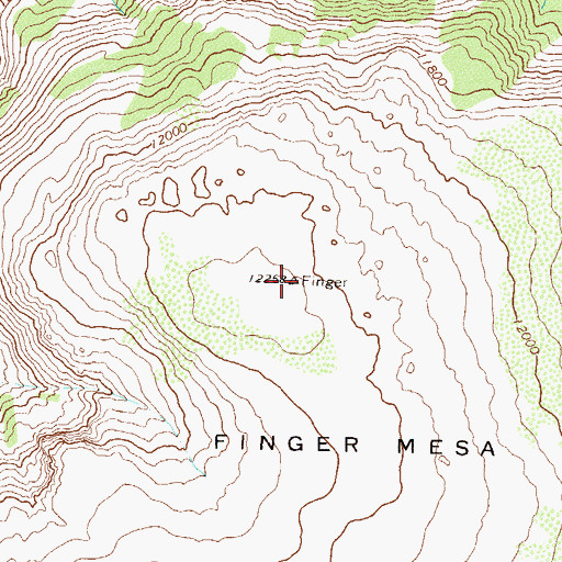 Topographic Map of Finger Mesa, CO