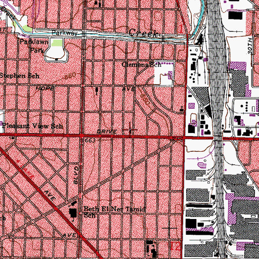 Topographic Map of Saint Peters Evangelical Lutheran Church, WI