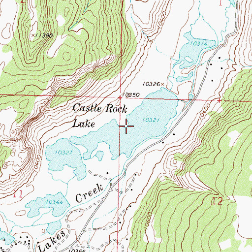 Topographic Map of Castle Rock Lake, CO