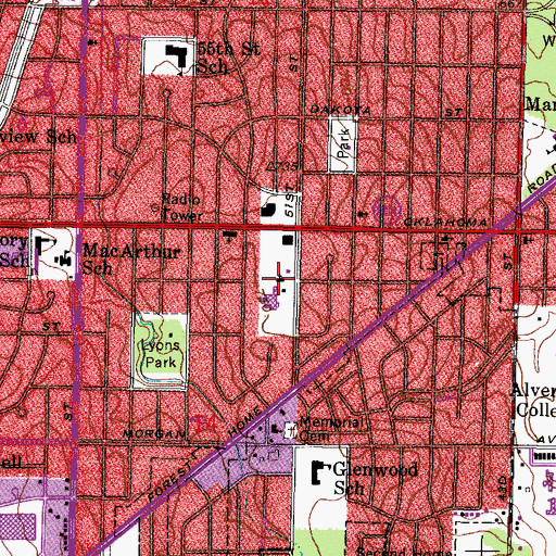 Topographic Map of Saint Sava Serbian Orthodox Church, WI