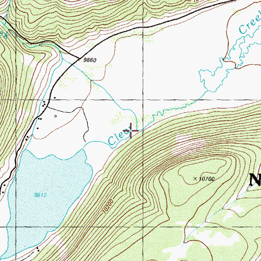 Topographic Map of Mason Creek, CO