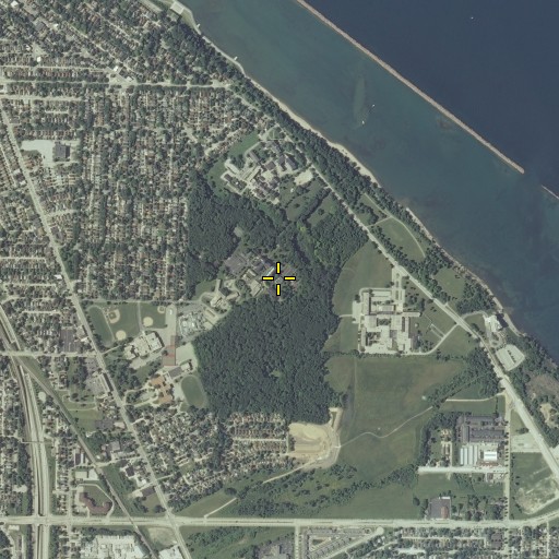 Aerial/Satellite Image of Salsmann Library, WI