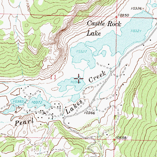 Topographic Map of Pearl Lakes, CO