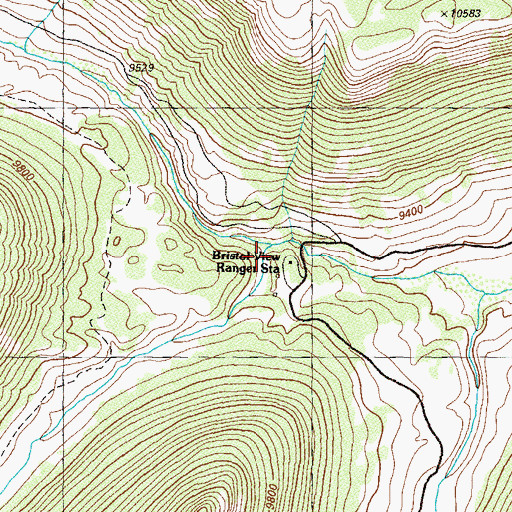Topographic Map of Crooked Canyon, CO
