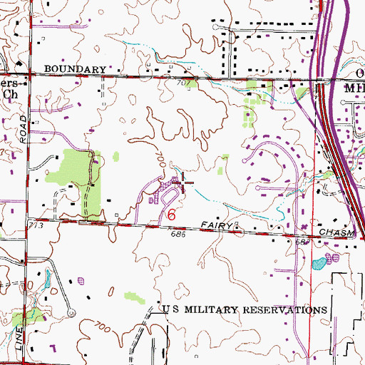 Topographic Map of University School Milwaukee, WI