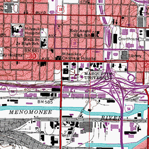 Topographic Map of Wehr Chemistry Building, WI