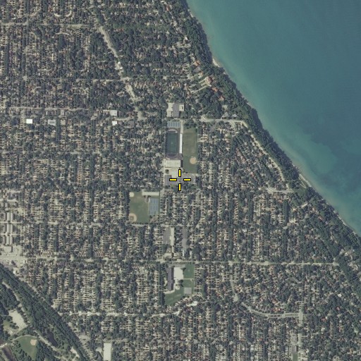 Aerial/Satellite Image of Whitefish Bay High School, WI