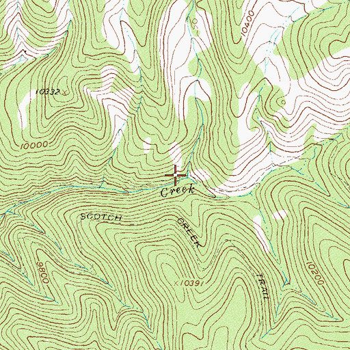 Topographic Map of Straight Creek, CO