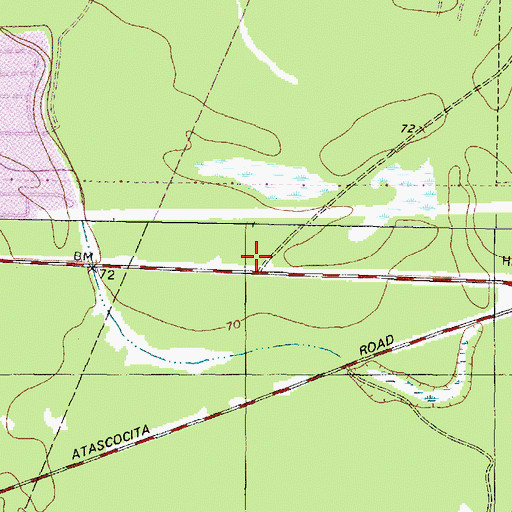 Topographic Map of Atascocita, TX