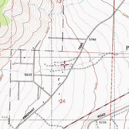 Topographic Map of Mesa Vista, CA