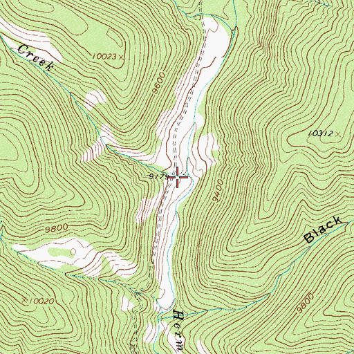 Topographic Map of Petty Creek, CO