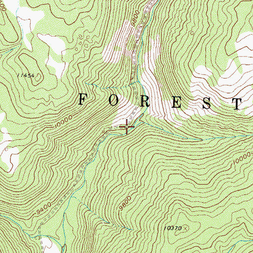 Topographic Map of Grassy Creek, CO