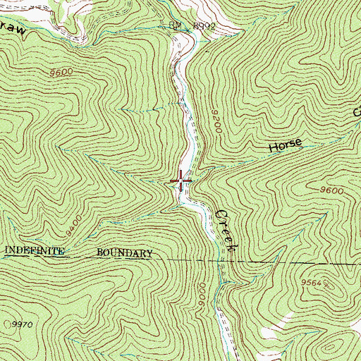 Topographic Map of Horse Canyon, CO