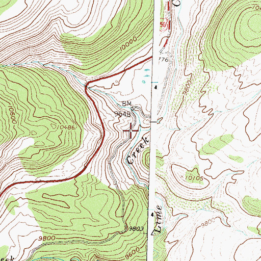Topographic Map of Deer Creek, CO