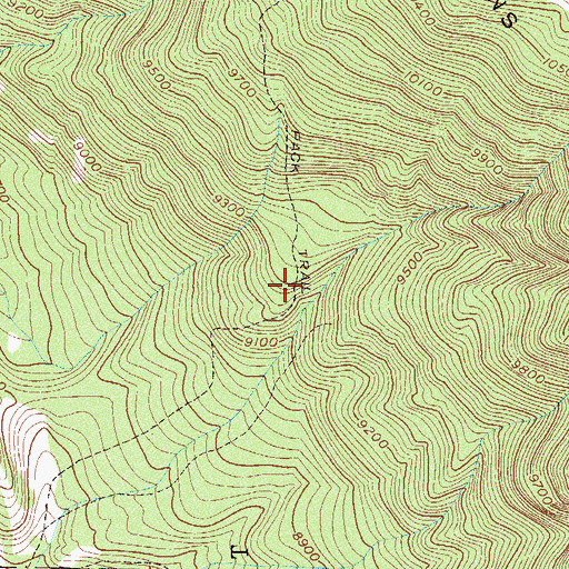 Topographic Map of Jack Dickens Trail, CO