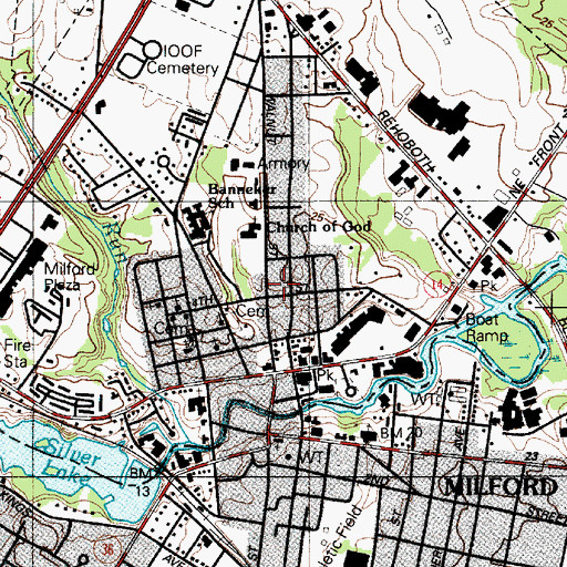 Topographic Map of North Milford (historical), DE