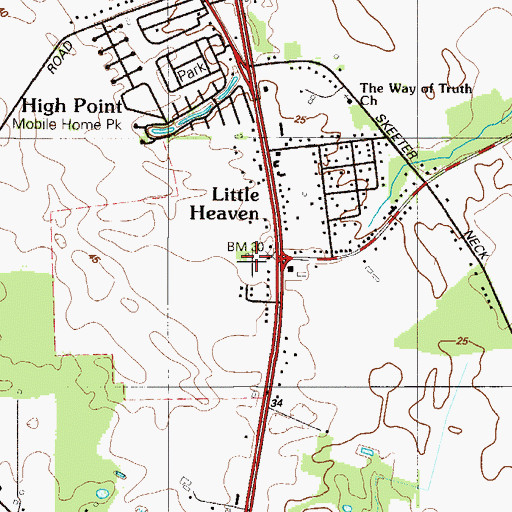 Topographic Map of Jehu Reed House (historical), DE