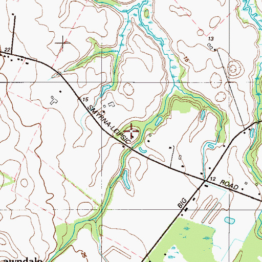 Topographic Map of Ivy Dale Farm (historical), DE