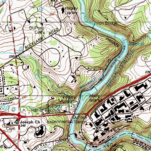 Topographic Map of Brandywine Manufacturers Sunday School, DE