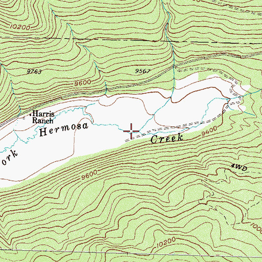 Topographic Map of Pasture Creek, CO