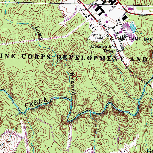Topographic Map of Onville (historical), VA