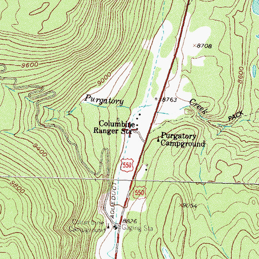 Topographic Map of Columbine Ranger Station, CO