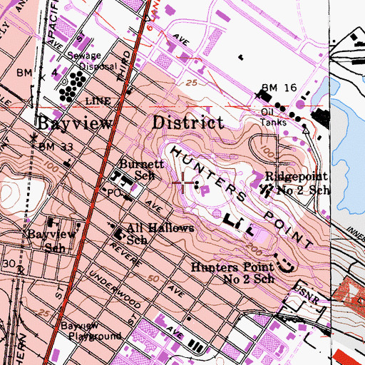 Topographic Map of Stony Hill, CA