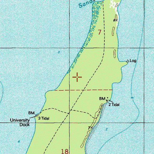 Topographic Map of Log Point, FL