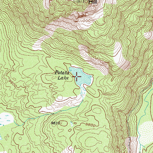 Topographic Map of Potato Lake, CO