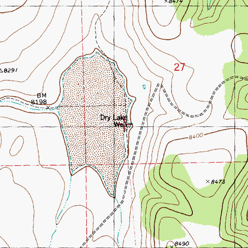 Topographic Map of Dry Lake Well, NM
