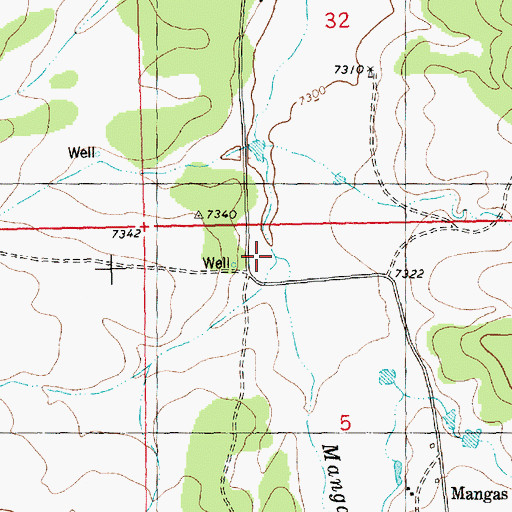 Topographic Map of Baca Canyon, NM
