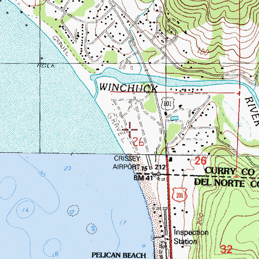 Topographic Map of Crissey Field State Park, OR