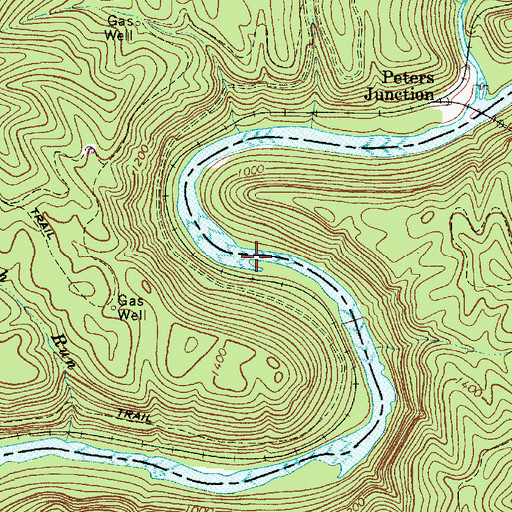 Topographic Map of Lower Mash Rapids, WV