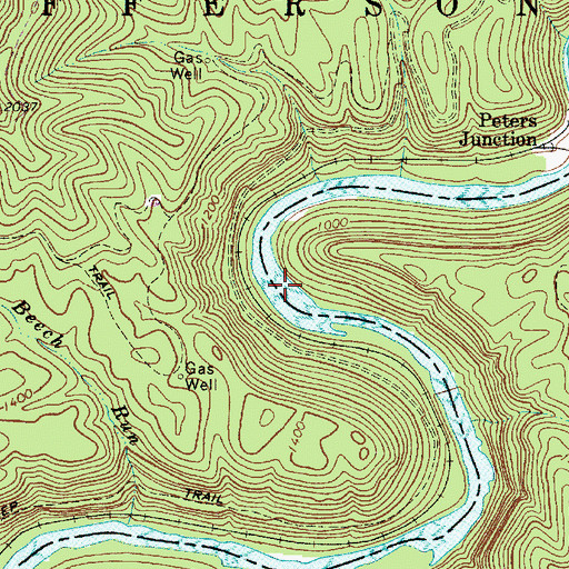 Topographic Map of Upper Mash Rapids, WV