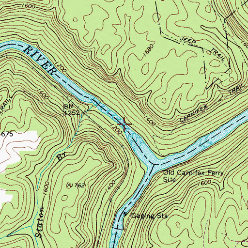 Topographic Map of Lost Paddle Rapids, WV